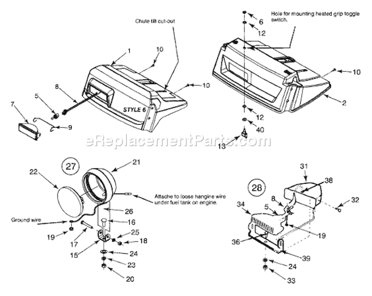 Page F Diagram and Parts List for 31AE9P3I801 2005 Yard Man Snow Blower